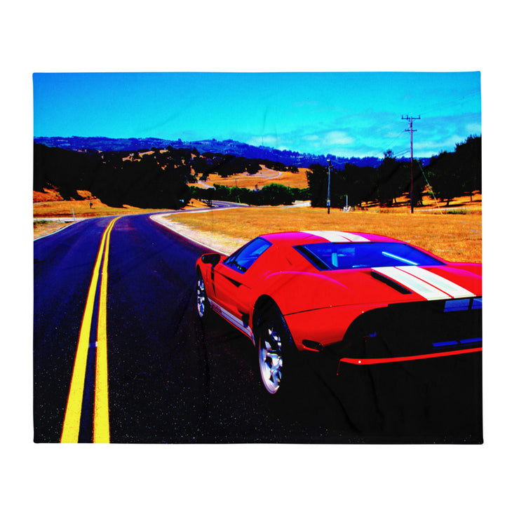 Ford GT "Call of the Open Road" Throw Blanket